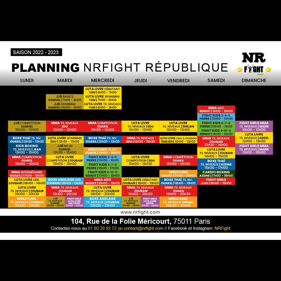 NRFight République Planning